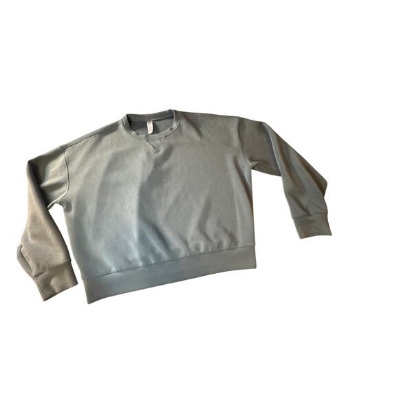 Spanx air essentials size Large foam green sweat shirt USED - Picture 1 of 7